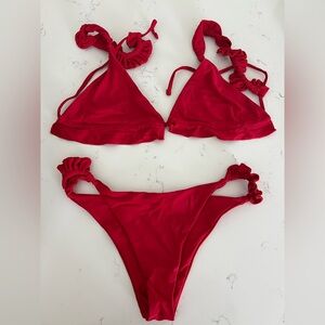 Red Women's Bikini Set